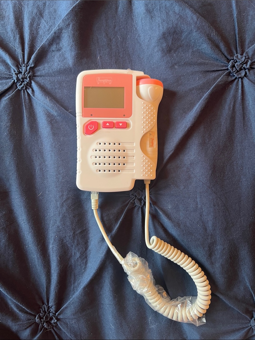 Portable Fetal Doppler Monitor - White & Pink